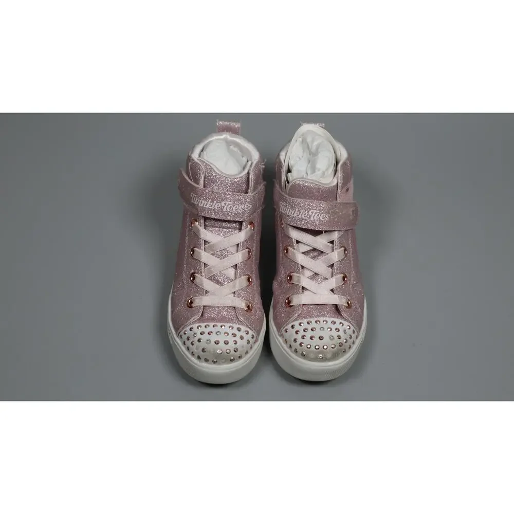 Skechers Twinkle Toes Girls Heart Steps Sneakers Rose Gold Size 12.5 Little Kid